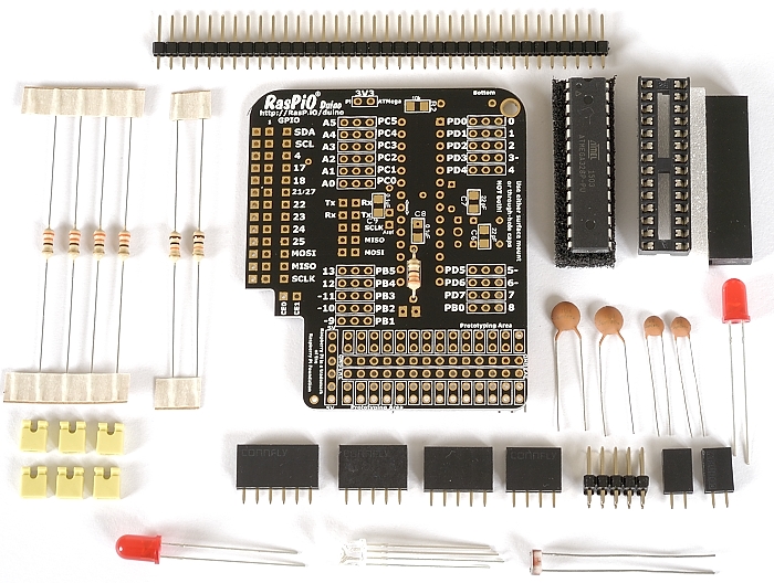 Step 1: solder 330R resistor R3 underneath