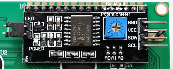 i2c Backpack - only 4 wires needed